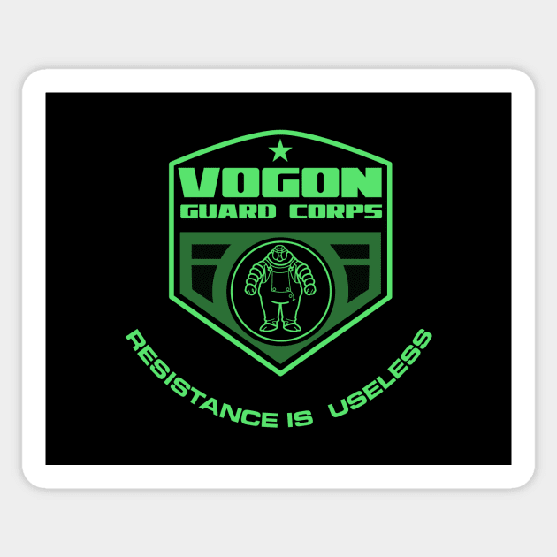 Vogon Guard Corps Insignia Sticker by Nik Afia designs